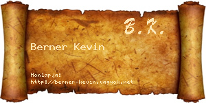 Berner Kevin névjegykártya